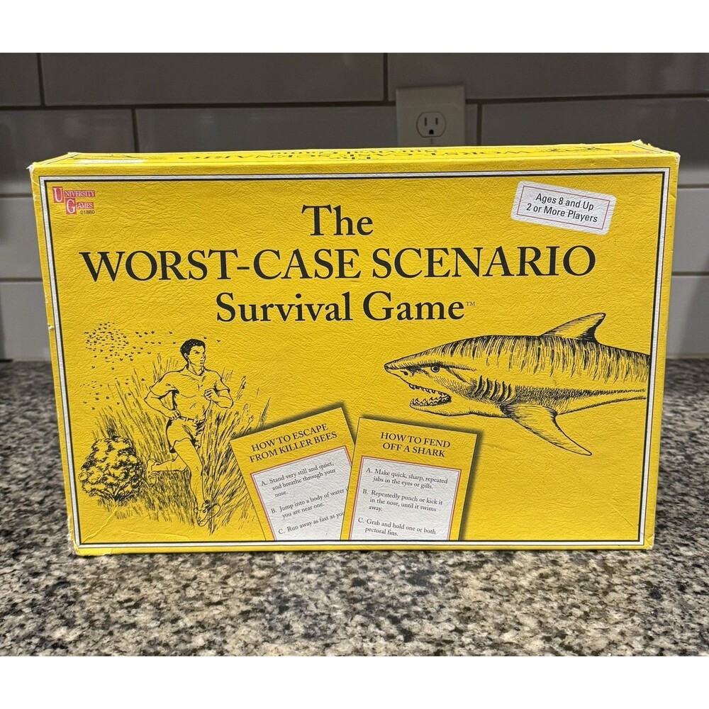 The Worst-Case Scenario Survival Game Board Game 2001 University Games Complete